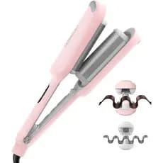 Modelador de Cabelo - TYMO ROVY Beach Waves, Ferramenta de Ondulação Iônica para Ondas Profundas, Barril Triplo de Cerâm