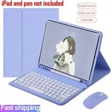 Capa com Teclado para Samsung Galaxy Tab A11+ A9+ 11 Speaker A9 8.7'' A11 Capa com Mouse Bluetooth Sem Fio 8023