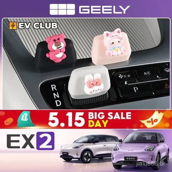 Capa de Silicone para Cabeça de Alavanca de Câmbio para Geely EX2 ev/e.mas 5/Proton emas 5 Acessórios para Carro Q8VD AZ