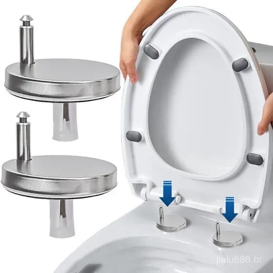 Conjunto de 2 Peças para Dobradiça - Fixação por Parafuso de Expansão - Aço Inoxidável Universal - Conector de Liberação