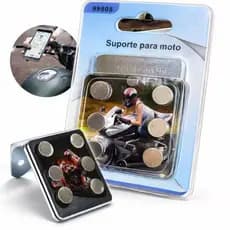 Suporte de Celular para Moto Magnético com Imã Forte 3M Fixação Segura