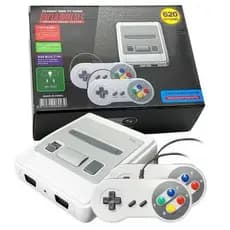 Video Game Classic Super Nintendo Mini SNES Com 2 Controles 8 Bits 620 Jogos