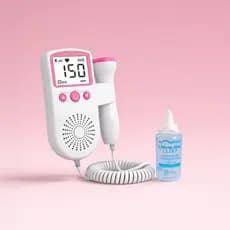 Doppler Fetal Sonar Portátil Rosa Batimentos Coração Bebê Gel Grátis Aparelho Batimentos Bebê Doppler Gestante Casa