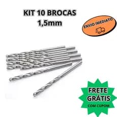 Jogo de Brocas de Aço Rápido De 1.5 mm Para Metal Para Madeira Para Furadeira Parafusadeira Promoção