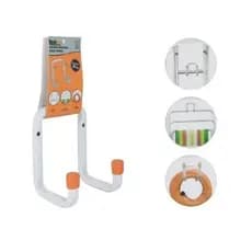 Suporte Gancho De Parede Aço 8cm Até 30kg Multiuso Para Pendurar Bicicleta Mangueira Escada Promoção