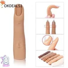 OKDEALS 1Pcs fake finger Silica Nails DIY Gel Modelo Prática De Dedo Falso