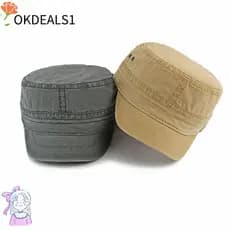 OKDEALS Boné De Beisebol , Chapéu De Pesca Casual Anti-UV , Protetor Solar De Algodão Ao Ar Livre Retrô Plano , Masculin