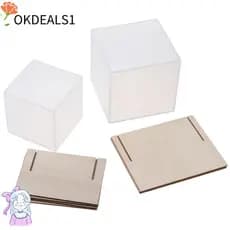 Moldes OKDEALS Para , Molde De silicone Quadrado Transparente De 3 Polegadas , Decoração De 4 De Profundidade Fundição