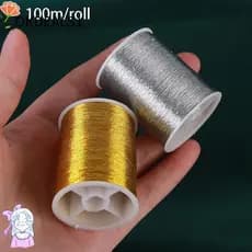 OKDEALS 100 Metros Bordado Com Fio De Ouro Cross Stitch Nova Máquina De Costura Artesanal