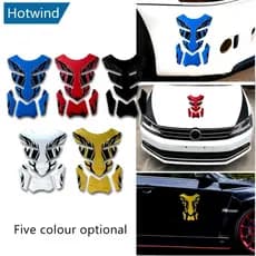 HW 3D PVC Motocicleta Almofada Do Tanque De Óleo Combustível Macio Anti-Colisão Risco Decalque Protetor Capa Adesivo B2R