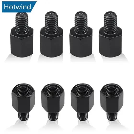HW Adaptador De Espelho De Motocicleta M10 M8 10MM 8MM Adaptadores De Espelhos Retrovisores Parafusos De Conversão No Se