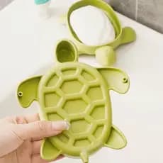 Saboneteira De Tartaruga Verde , Design De Desenho Animado , Organizador De Banheiro Com Furos De Drenagem , Decoração F