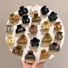 10 Pçs 2.5cm Mini Garras De Cabelo Marrom Conjunto Pequenos Clipes De Garra Para Penteados De Princesa Franja Fino
