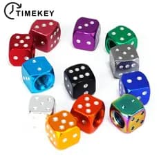 TKEY 4Pcs Pneus De Alumínio Para Roda De Dados De Carro Com Haste Tampa De Pó De Válvula Aérea De Motocicleta F8V3