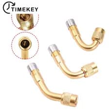 TKEY 45/90/135 Graus Ângulo De Latão Motocicleta Adaptador De Válvula Dobrada Extensão De Tubo De Pneu Para Carro Caminh