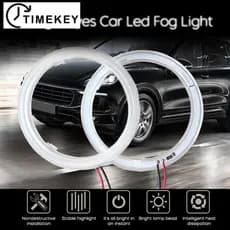 TKEY 1Pc Carro Led Luz De Nevoeiro Anjo Olhos Halo Anel 60/70/80/90/100/110/120mm Para Motocicleta Circulação Diurna DRL Farol A1N4