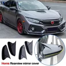 TIMEKEY 1 Par De Fibra De Carbono Estilo Espelho Retrovisor Lateral Capa Tampas Retrovisores Para Honda Civic 10th 2016-