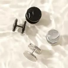 TKEY 4 Peças Botão Espiral De Aço Inoxidável Fivela Sem Costura Clipe Botões De Fixação Fixador Para Roupas DIY I2T5