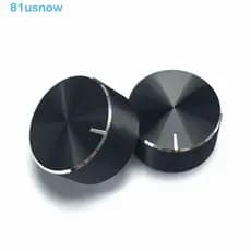USNOW1 Botão Do Potenciômetro Liga De Alumínio 6mm Metal Rotary Taper Audio Knob Encoder De Controle De Volume