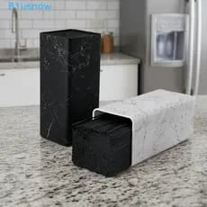 Suporte De Armazenamento Para Cortador USNOW1 , Quadrado De Cozinha Com Padrão De Mármore , Base Estável