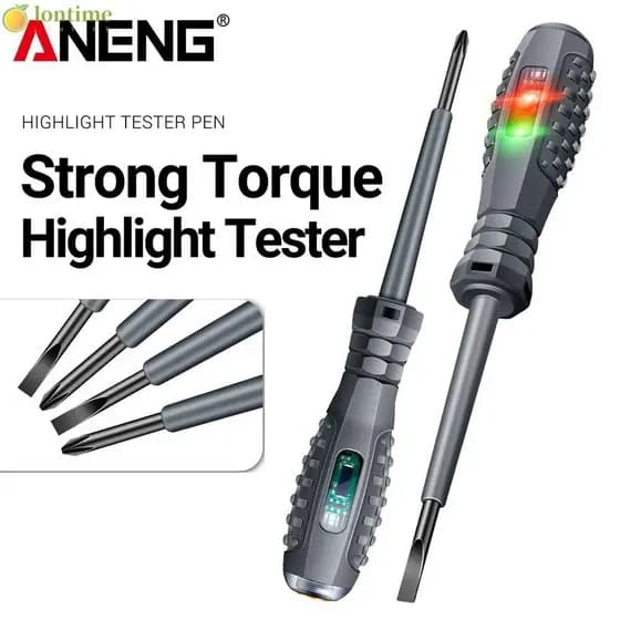Caneta Testadora Elétrica LONTIME , Ferramenta Para Eletricista Com Chave De Fenda Indicadora , Indução Inteligente