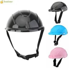 LONTIME Capacetes Para Cães De Estimação , Arnês De Plástico Ajustável Motocicleta De Animais Lindo Capacete De Seguranç