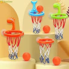 Cesta De Basquete LONTIME Com 3 Bolas , Brinquedos De Banho Para Bebês , Ventosa , Mini , Banheira , Esportes