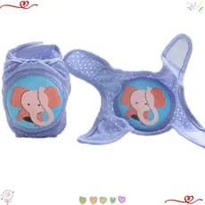 Joelheiras Para Bebês Com Letras , Protetor Reticular De Algodão E Poliéster Engatinhar , Joelheira Infantil Elástica
