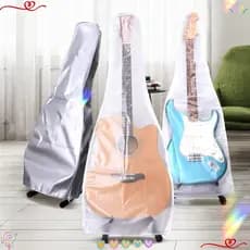 Capa De Guitarra Fosca Com Letras , Bolsa Protetor Solar Transparente À Prova De Poeira , Protetora Contra Para D'água