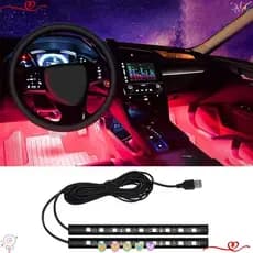 Interior Do Carro Luz De Tira De Pé Ambiente , Plug And Play USB LED Holofote ,