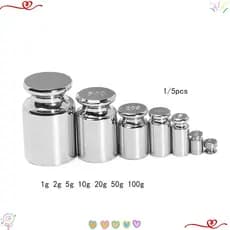 1/5 Pçs Conjunto De Calibração Precisa Medição De Peso 1g/2g/5g/10g/20g/50g/100g Gramas Balanças De Pesagem
