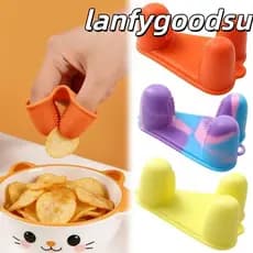 LANFYGOODS Capa De Dedo De Silicone , Clipes De Comida À Prova De Óleo Resistentes Ao Calor , Berços Multifuncionais Suj