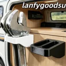 Rack De Armazenamento De Chave LANFYGOODS , Organizador De Ferramentas Montado Na Parede Com Design De 2 Slots , De Plás