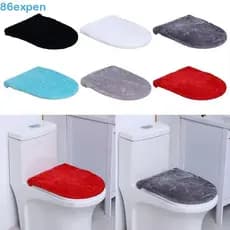 EXPEN1 Tampa Do Vaso Sanitário , Capa De Assento Com Toque Macio Espessado Quente De Cor Sólida Antiderrapante