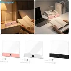 Lâmpada De Leitura EXPEN1 , Luz De 3 Cores Com Design Para Cuidados Os Olhos , Painel LED Livro , Recarregável Por USB
