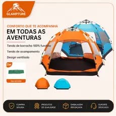 Barraca De Acampamento Familiar 5-8 Pessoas Grande Tenda Camping Portátil Oxford 270x270cm Ar Livre
