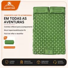 Colchao Inflavel Casal Acampamento Ao Ar Livre Portatil Com Travesseiro Integrado Confortavel