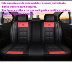 Capa Universal para Banco de Carro Individual |         Couro PU à prova d'água |         Compatível com Airbag |