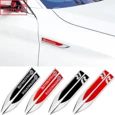 Emblema Decorativo 3D de Metal para Para-lama Volkswagen, 2 Peças, Adesivo Lateral para Golf Mk4 Mk7 MK3 Jetta Mk6 Up Pa