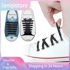 Lanqistore aqxreight Cadarços de sapatoSem gravata CadarçosSili 60pcs Cadarços de silicone Elásticos Sem cadarços Tênis