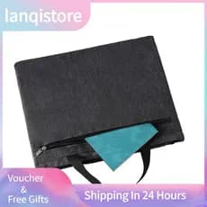 Lanqistore Onythral Oxford Document Bag Maleta com zíper com alça para reuniões de negócios Organizador de escritório