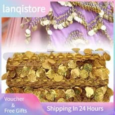 Lanqistore ALIESTFDNO Cinto de dança do ventre lenço de quadril envoltório de cintura com borlas de crochê à mão e som