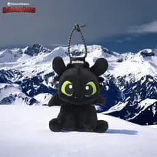 Chaveiro de Pelúcia Autêntico Universal Como Treinar Seu Dragão, Boneco Toothless Nightwing para Decoração de Mochila, P