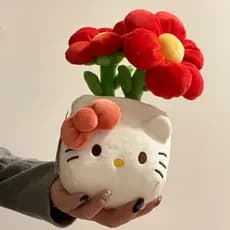 Pelúcia Oficial Hello Kitty Sanrio, Buquê de Pelúcia Hello Kitty, Boneca de Pelúcia, Presente de Aniversário para Menina