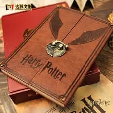 Caderno Licenciado pelo Harry Potter, Caixa de Presente com Pomo de Ouro, Diário para Estudantes, Caixa de Presente, Cad