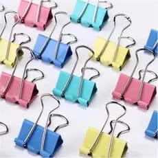 Kit 24 Grampos Prendedor borboleta de Metal Para Papel Colorido Organizador de Documentos Escritório Escola