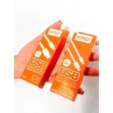 Cabo Para Celular De Carga E Dados Cabo Rápido Carregador USB KAIDI IPHONE E TIPO C - Cabo De Carregador