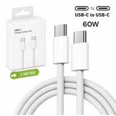 Cabo De Iphone 60W USB-C - 1M - USB-C Para Lightning 20W - 1M - Turbo Alta Durabilidade
