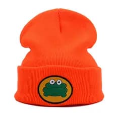 Frete Grátis Jogo de desenho animado de cosplay fofo <Parappa The Rapper > Chapéu de malha sapo, unissex