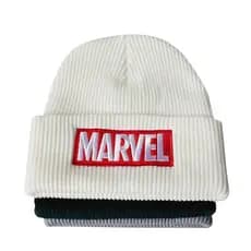 Frete Grátis Gorro Tricotado Bordado MARVEL Anime Unissex Chapéu Quente Inverno Tamanho Único